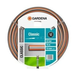 Brandneu 🛒 GARDENA 18000 GARTENSCHLAUCH CLASSIC 1/2 ZOLL, 15 M, GRAU, 35,6 X 35,6 X 10,2 CM 🛒